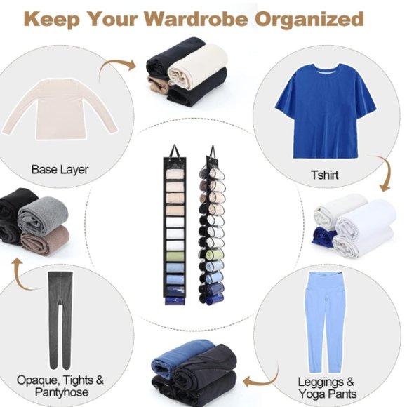 Leggings Organization and Storage Holds 24 Leggings, tees, shirts,  24 slots - Picture 1 of 4